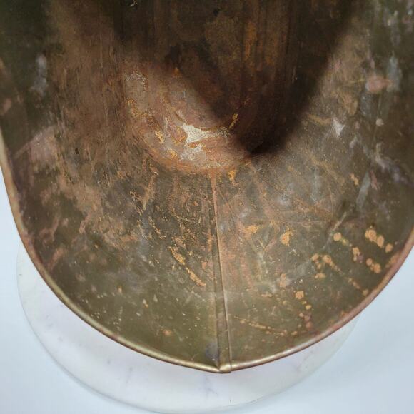 VTG Harvell Tolled Metal Trash Can 12" Red Floral Painted Oval MCM Wastebasket - Picture 15 of 16